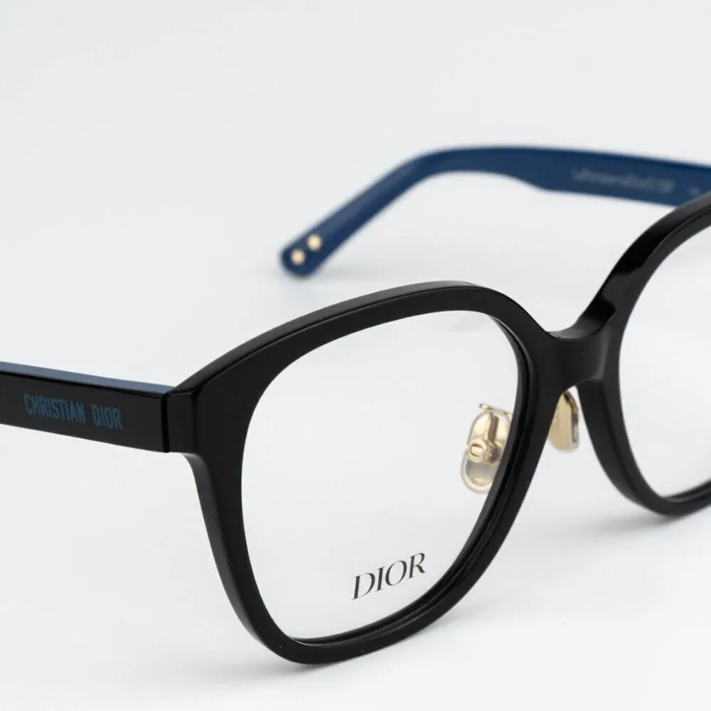 NEW Dior LAPARISIENNEDIORO S3F 1000 Shiny Black Blue Women Eyeglasses